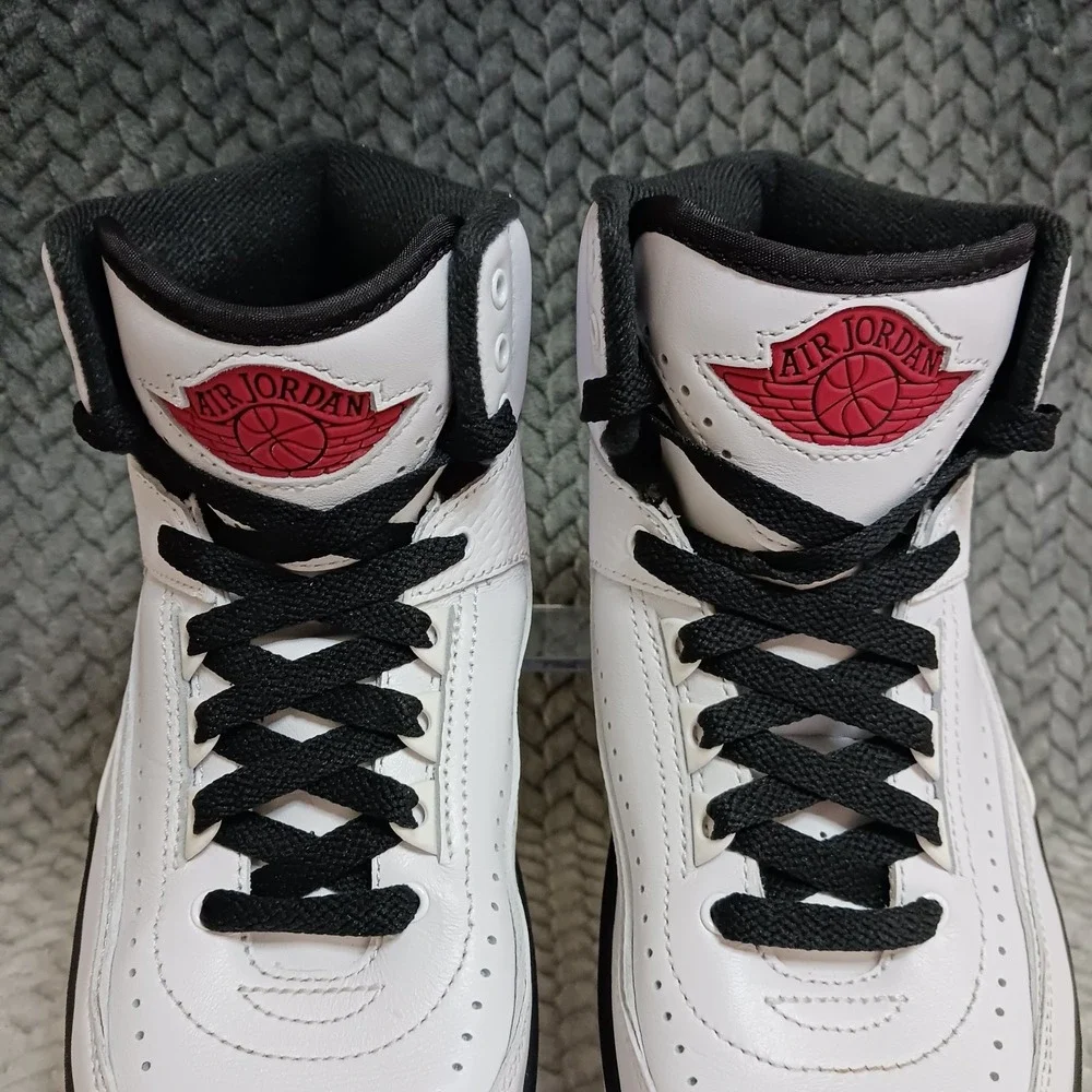 Air Jordan 2 Retro Mid Chicago GS Youth Basketball Sneakers Shoes Size 5.5Y